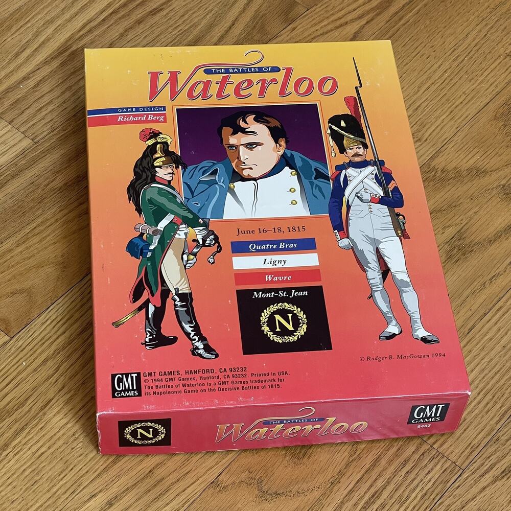 GMT 1994 - The Battles of WATERLOO game - June 16-18 1815 Napoleon UNPUNCHED